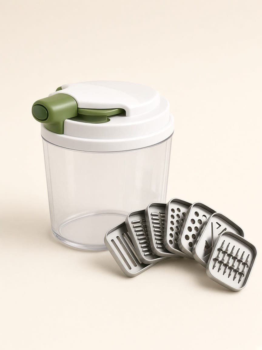 Cortador de legumes 6 em 1 com recipiente