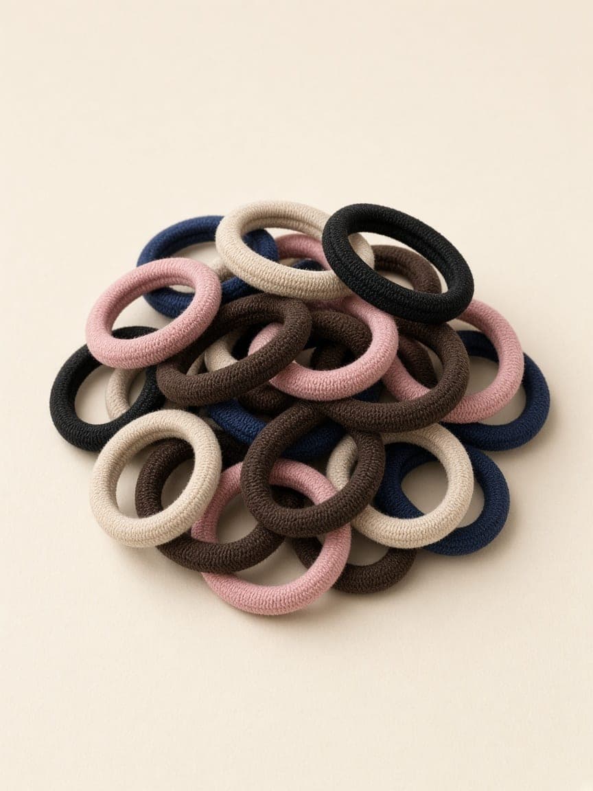 Pack 50 elásticos de cabelo sem marca