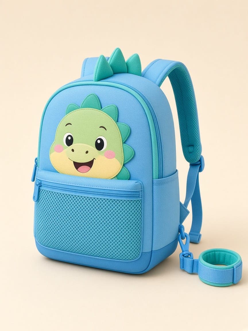 Mochila infantil com correia anti-perda