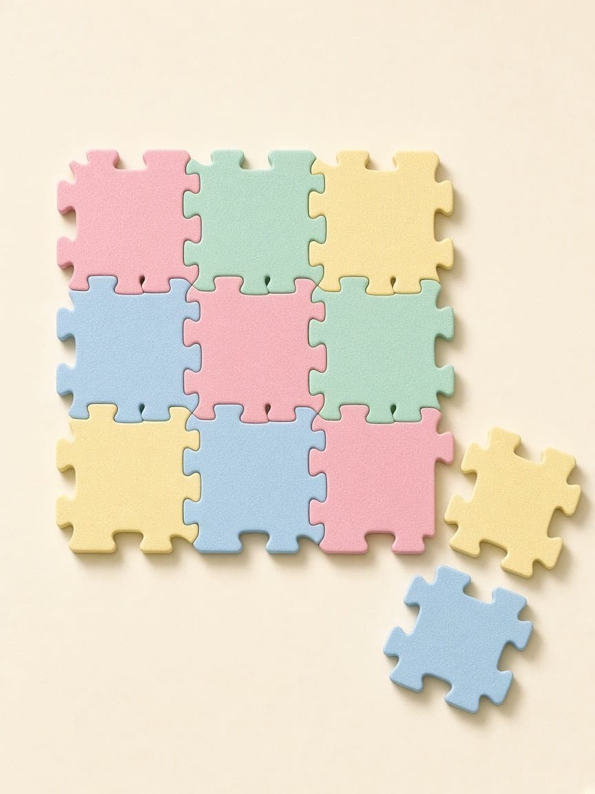 Tapete de atividades puzzle EVA 9 peças
